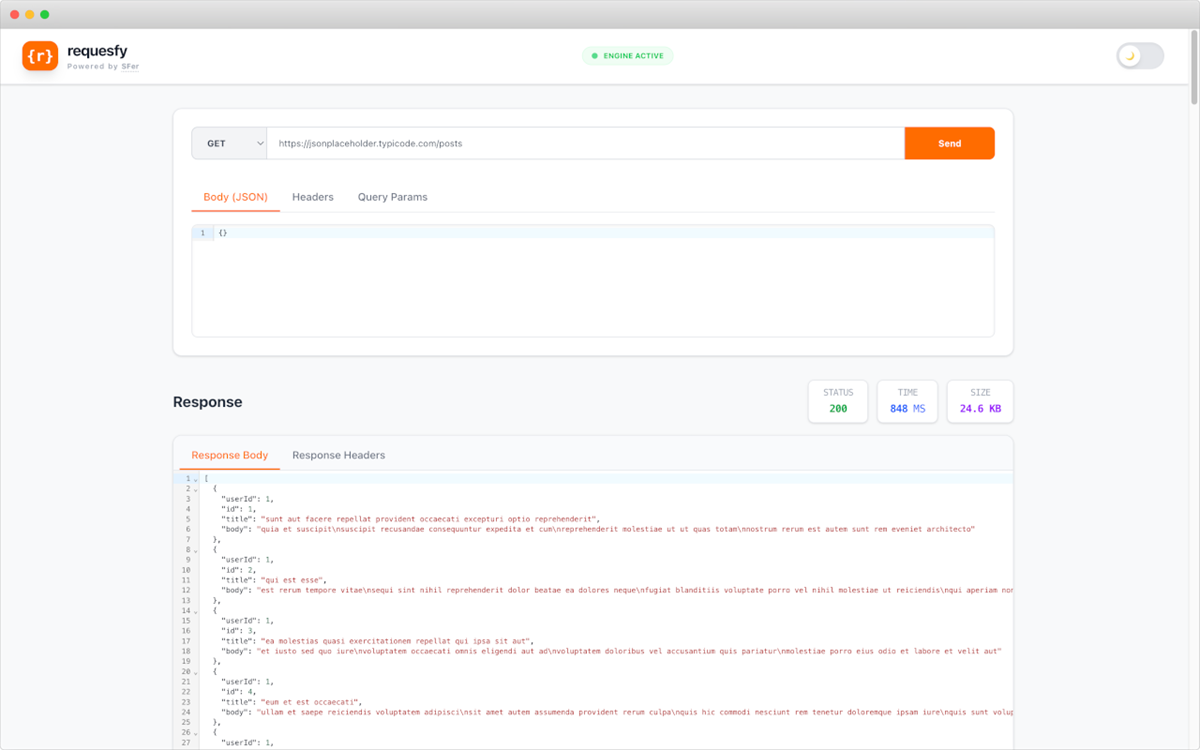 requesfy - Simple API Tester