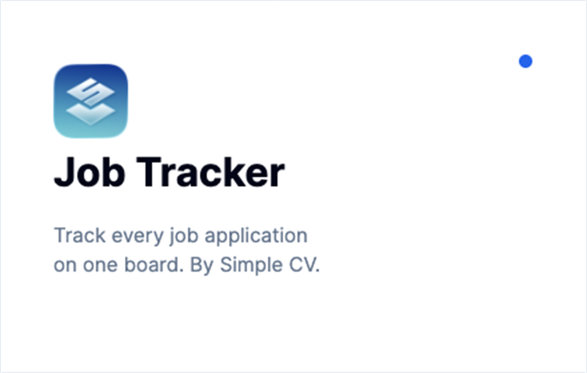 Job Application Tracker – Simple CV
