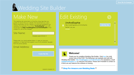 Wedding Site Builder Screenshots 1
