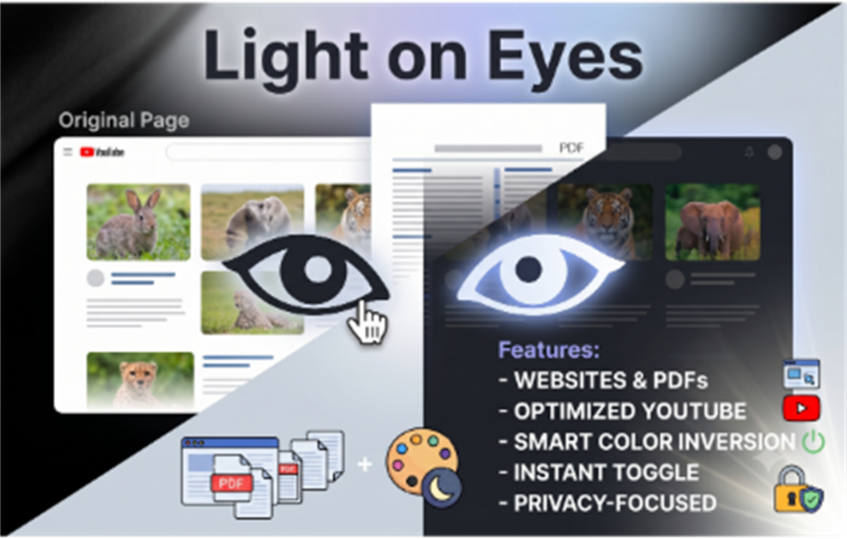 Light on eyes