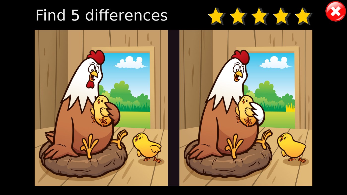 #4. Find 5 Differences for kids (Windows) 来自: VialGames.com