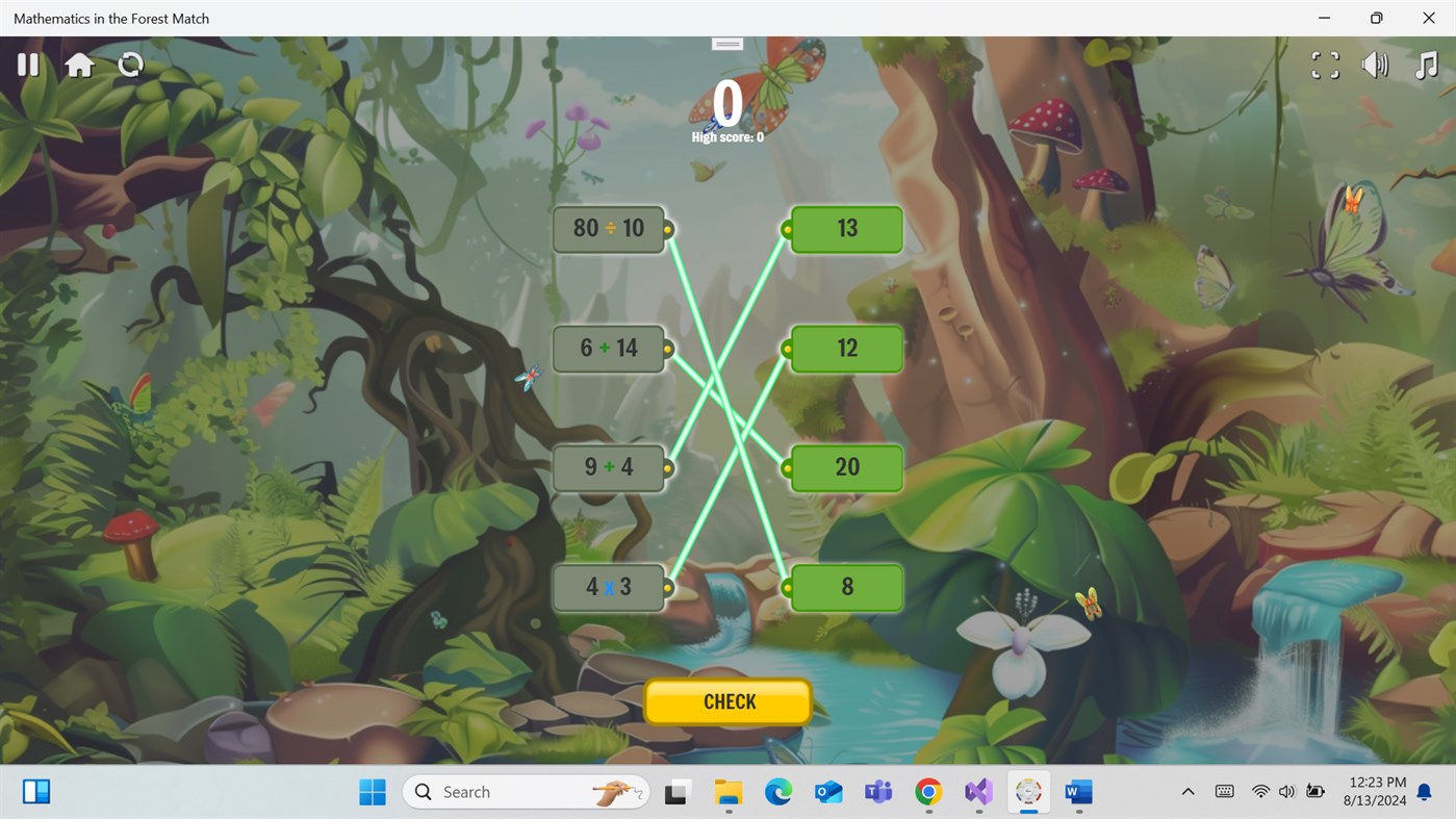 #2. Mathematics in the Forest Match (Windows) By: App Monster