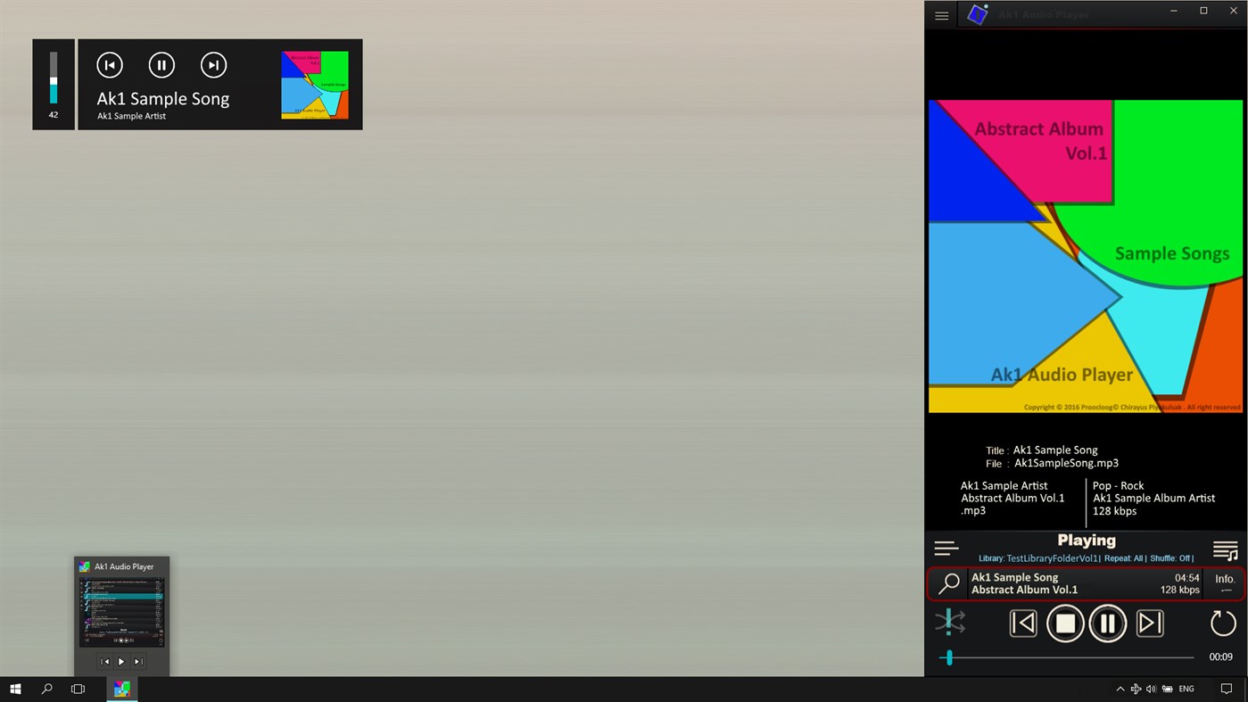 #4. Ak1 Audio Player (Windows) بواسطة: Proocloog