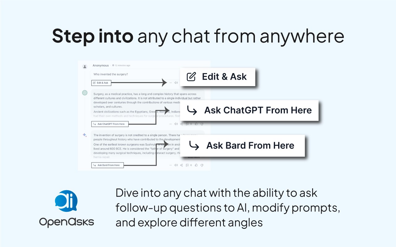 OpenAsks: Social Platform for AI Chats