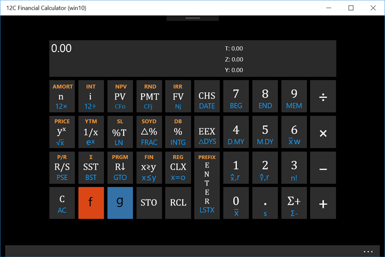 financial calculator emulator