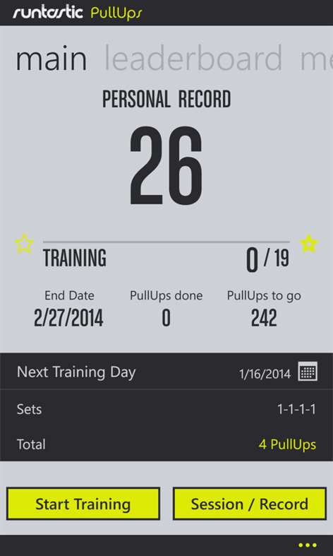 Runtastic Pull-Ups Screenshots 1