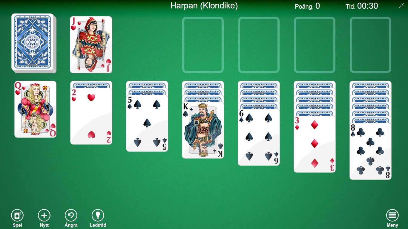 Spela fyra populära patiensvariationer