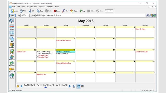 digital day planner software anytime organizer