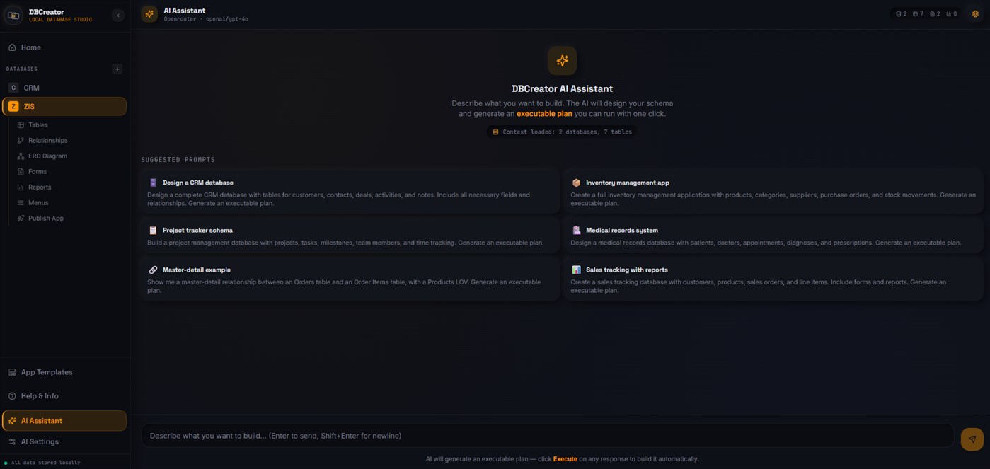 #4. DBCreator (Windows) Ved: Peltagsoftware