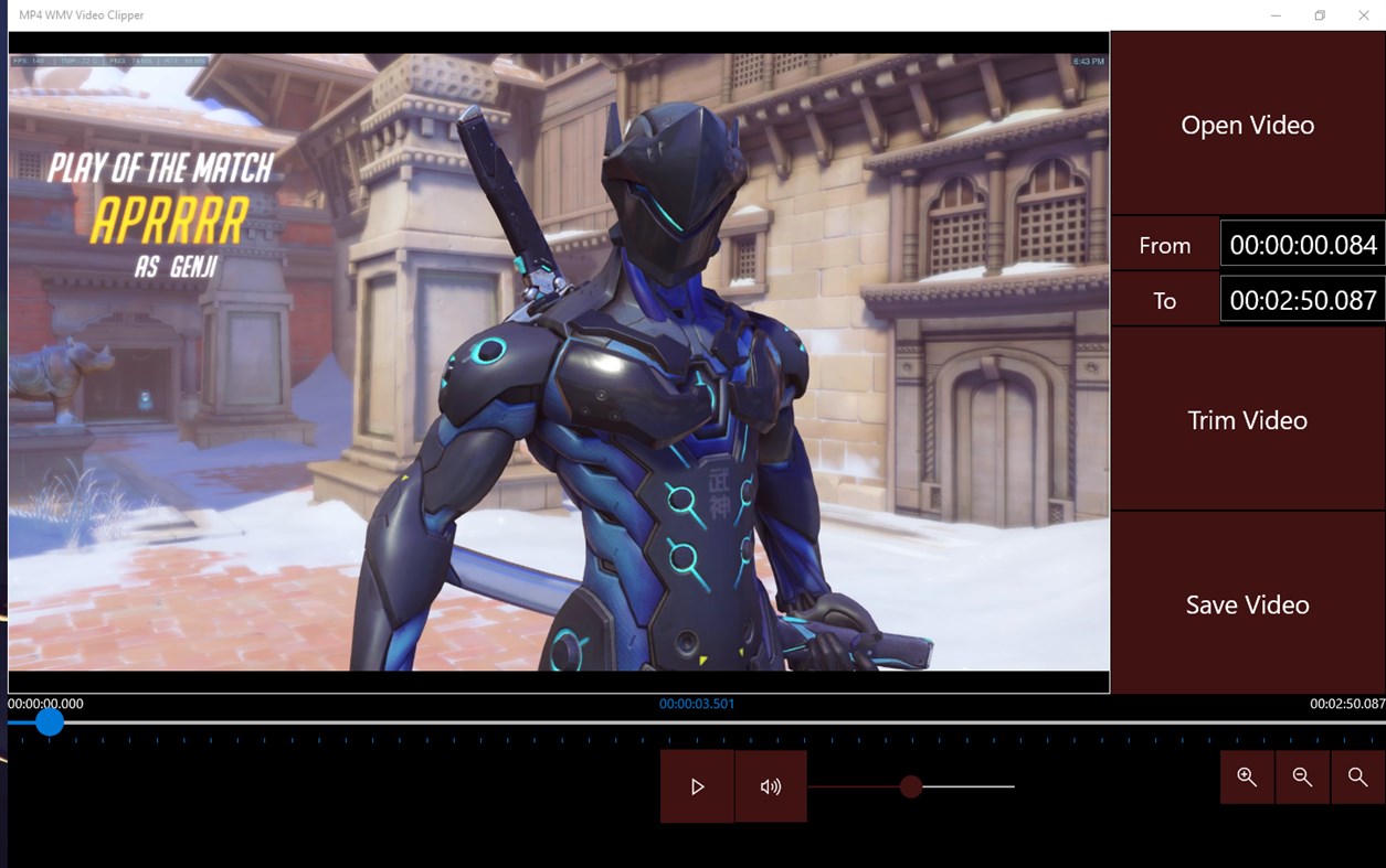 #2. MP4 WMV Video Clipper (Windows) De: MiniCraft International