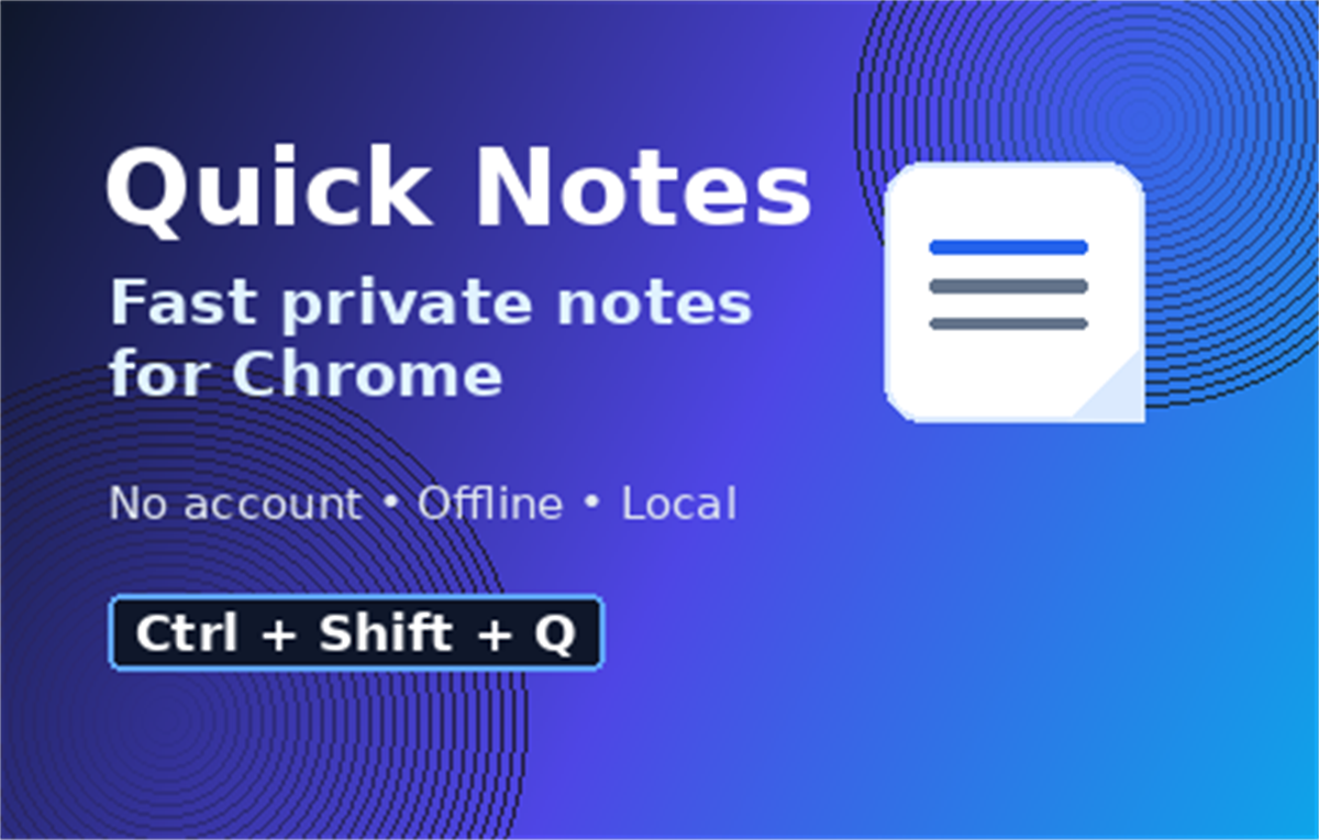 Quick Notes: Offline Notepad & Note Taking, No Account