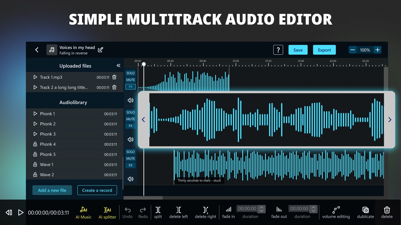 #1. AI Track Editor - Audio Editing Tool (Windows) Με: Appcurrent, LLC