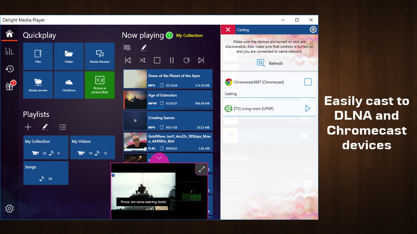 #5. Delight Media Player (Windows) 由: ASFCRTVAPPS