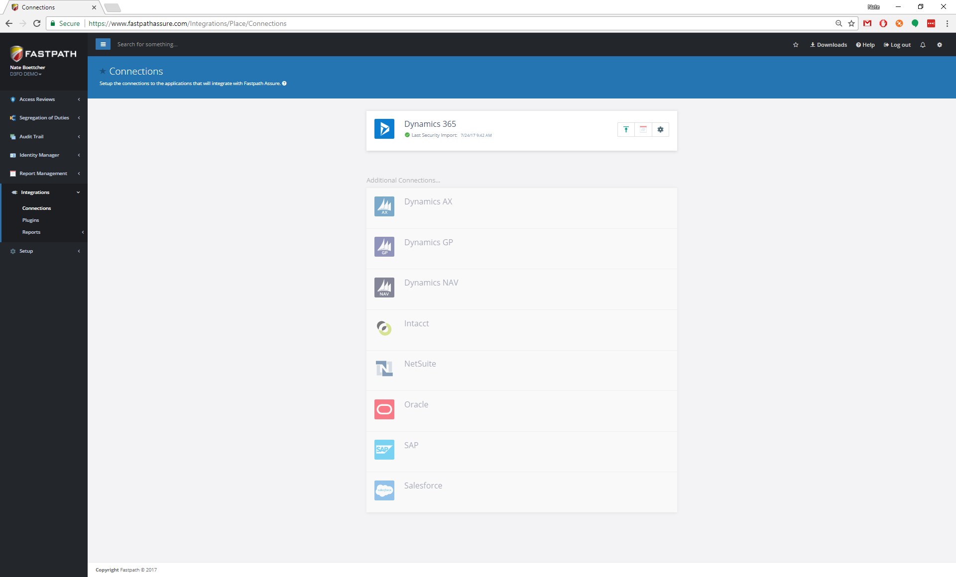 Snapshot 3 of Fastpath Assure for D365