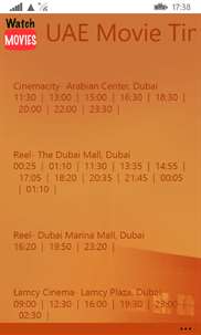 UAE Movie Timings screenshot 2