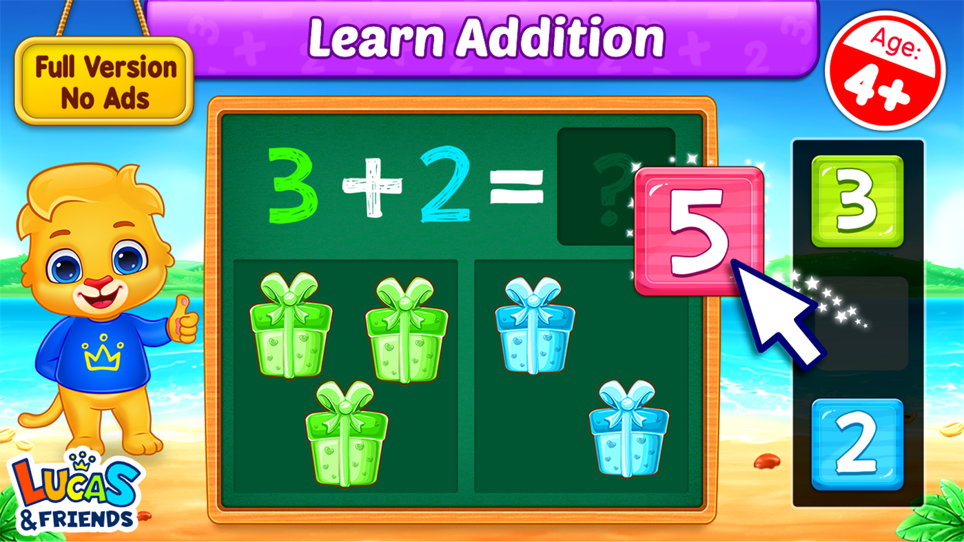 #1. Math Kids: Math Games For Kids (Windows) Podle: RV AppStudios