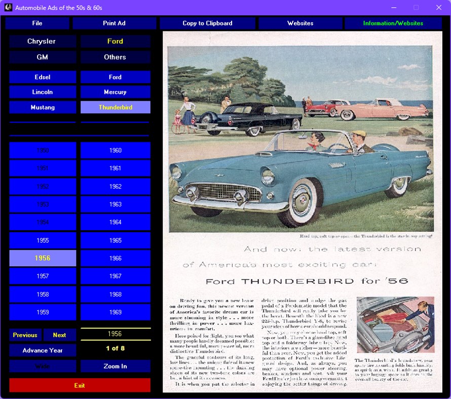#6. Automobile Ads 1950-1969 (Windows) Av: HI-Tech Software