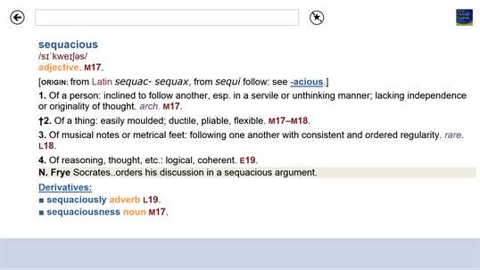 Shorter Oxford English Dictionary 6 ed. screenshot 5
