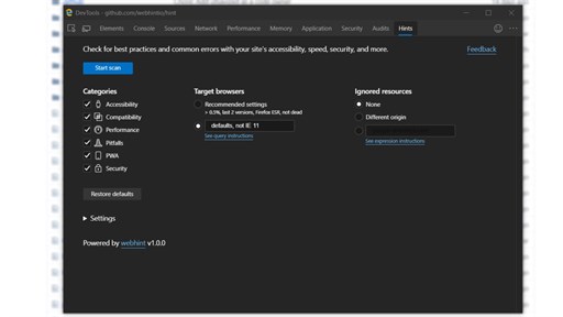 webhint - Website Issues Scanner