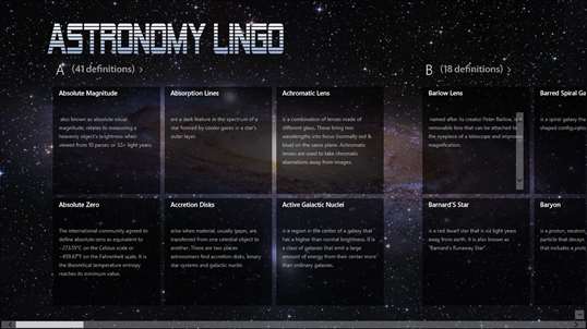 Astronomy Lingo screenshot 1