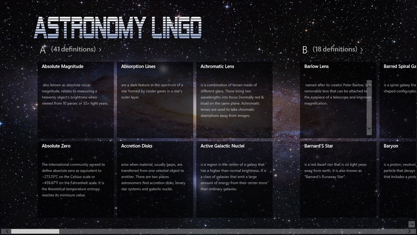#1. Astronomy Lingo (Windows) Bởi: CodeCreators.ca