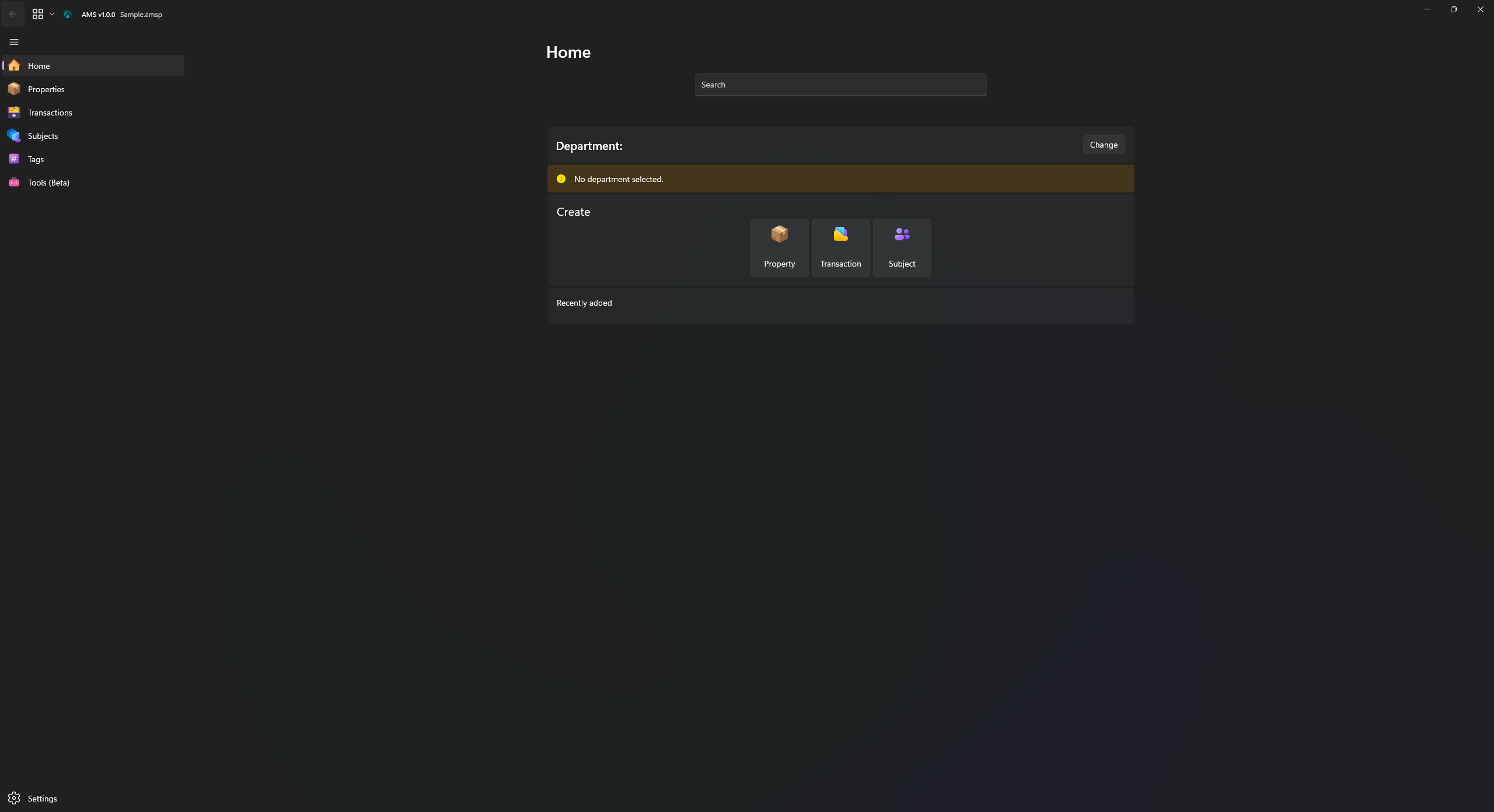 AMS - Asset Management System screenshot
