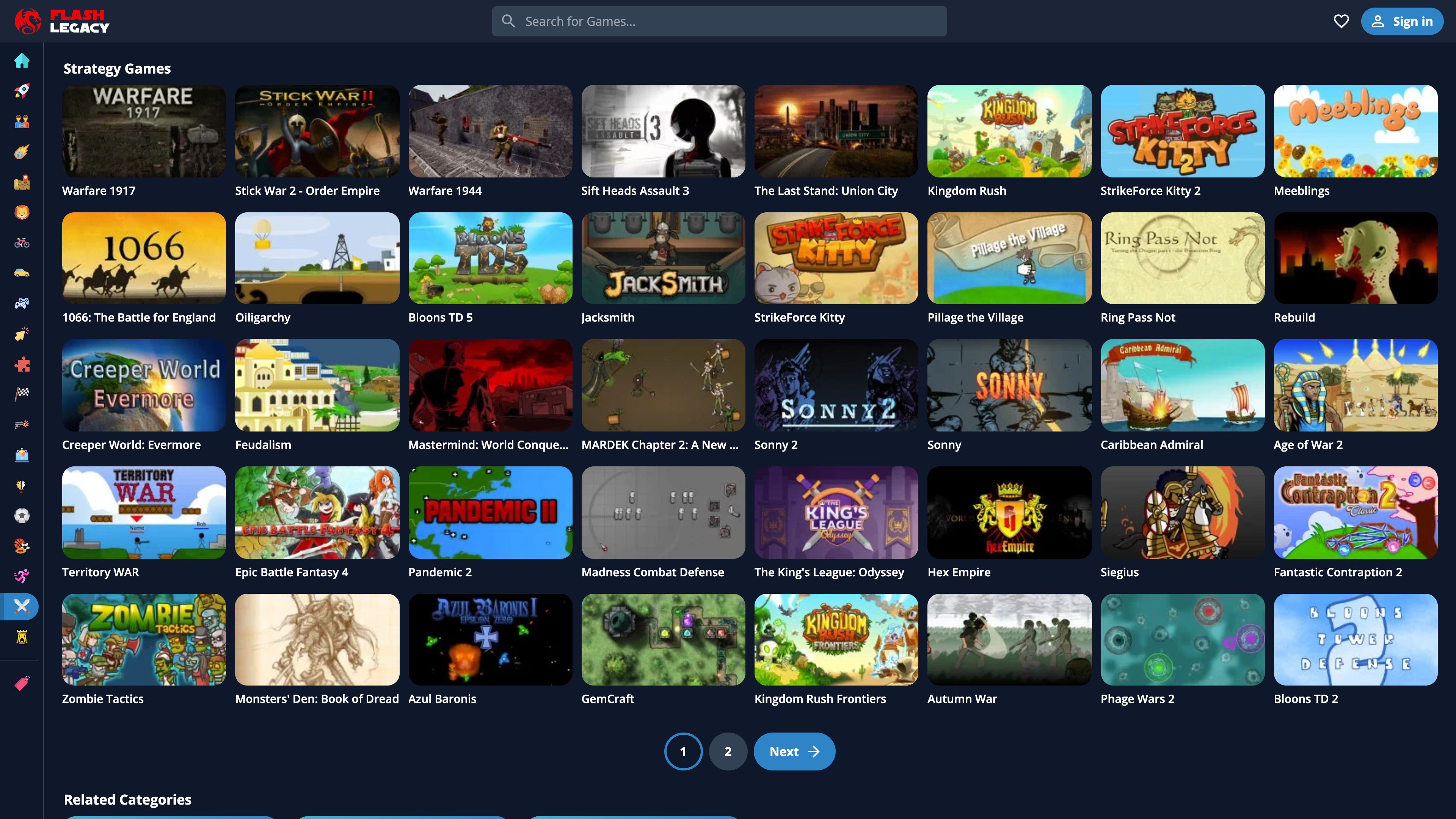 FlashLegacy: Flash Games screenshot