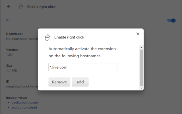 Enable Right Click