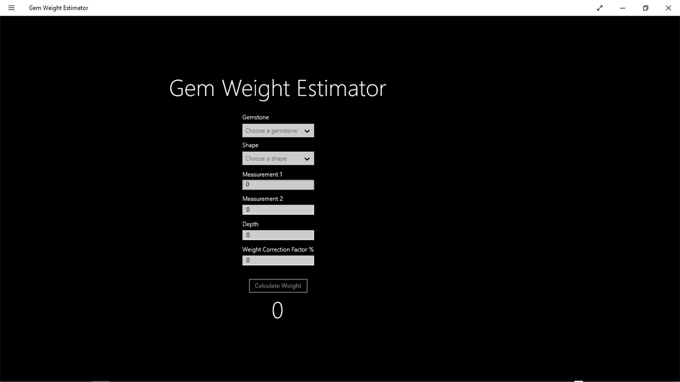 #1. Gem Weight Estimator (Windows) 由: Azentu