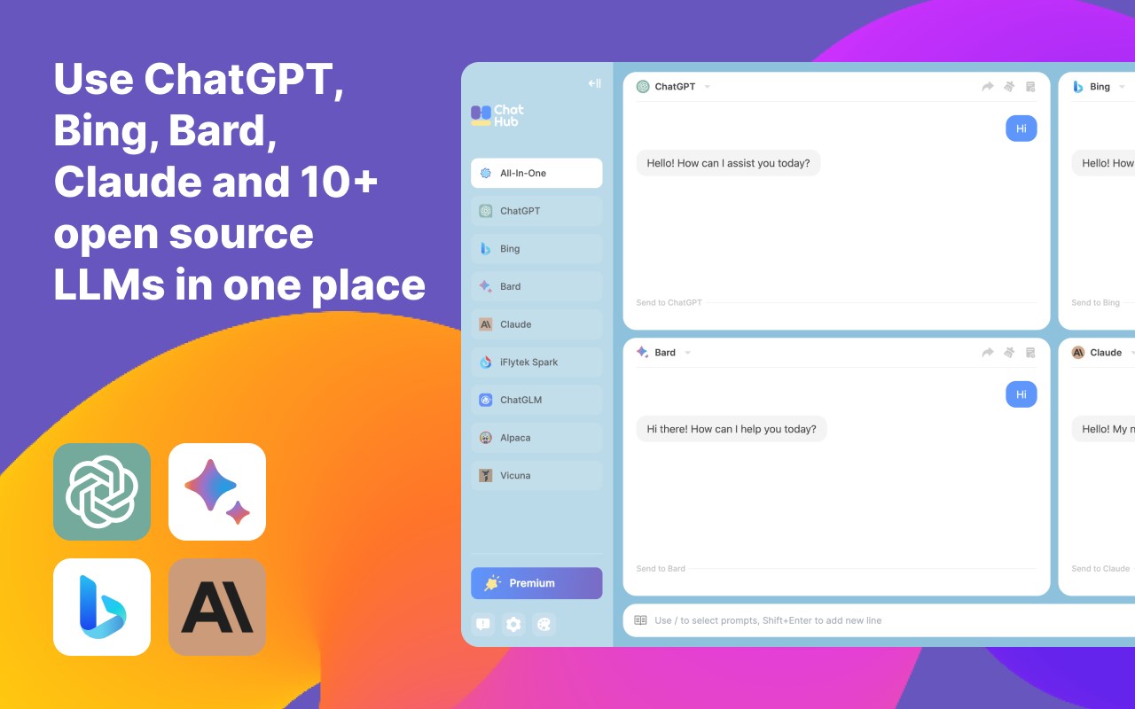 ChatHub - All-in-one chatbot client