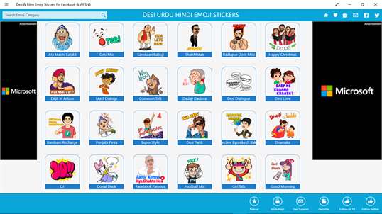 Desi & Filmi Emoji Stickers for Facebook & All SNS screenshot 1