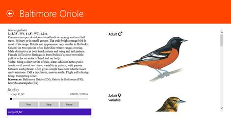 The Sibley eGuide to Birds of North America Screenshots 2