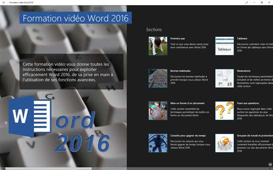Formation vidéo Word ® 2016 screenshot 1