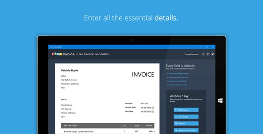 Free Invoice Generator screenshot 1