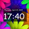 Clock and flowers