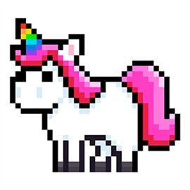 UNICORN Pixel Art Color by Number