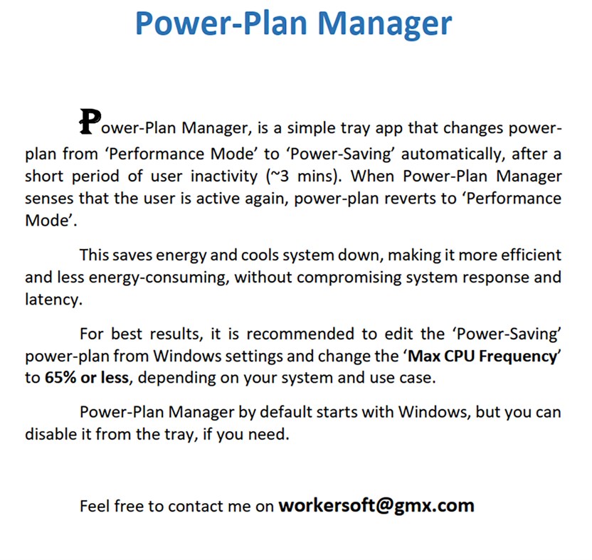 #2. PowerPlan Manager (Windows) De: Panos Metaxas