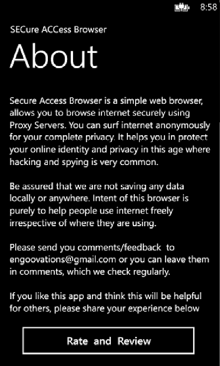 SecAcc Browser