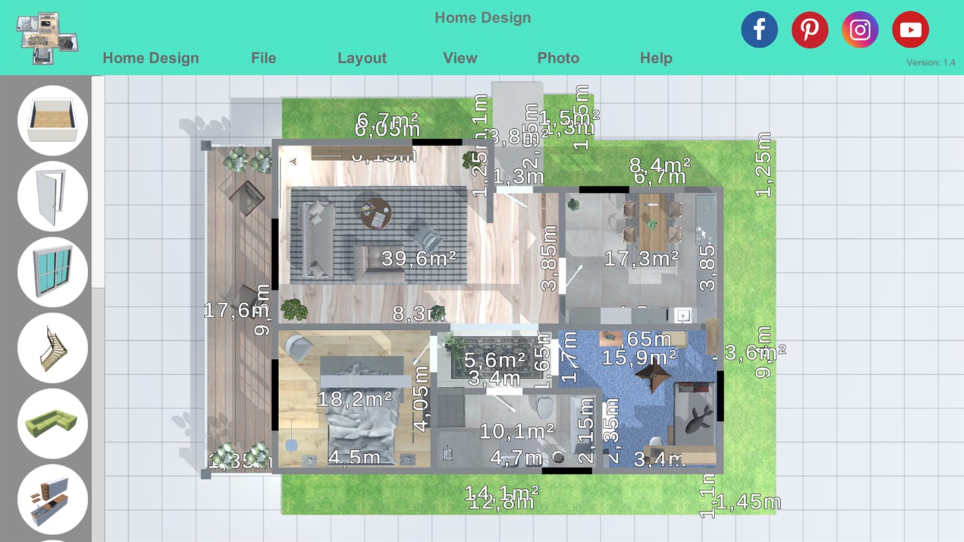 #1. Home Design | Floor Plan (Windows) By: Softwareentwicklung Kemper
