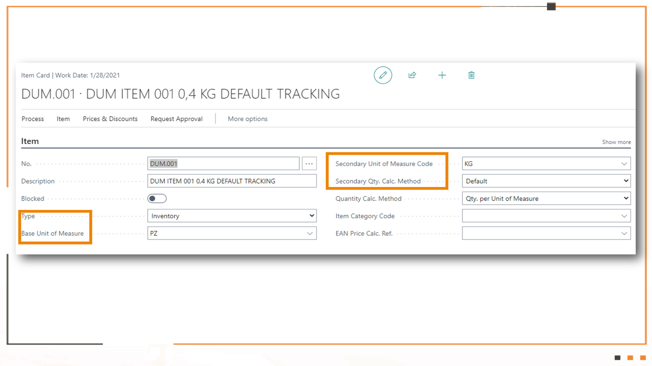 Snapshot 3 of Dual Unit of Measure for Simulated GL entries