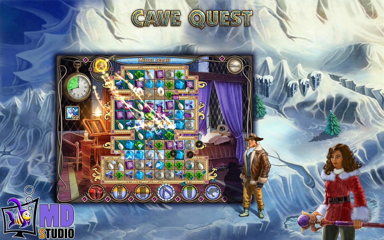 #5. Cave Quest - Match 3 Adventure (Windows) 由: Sergey Molchanov