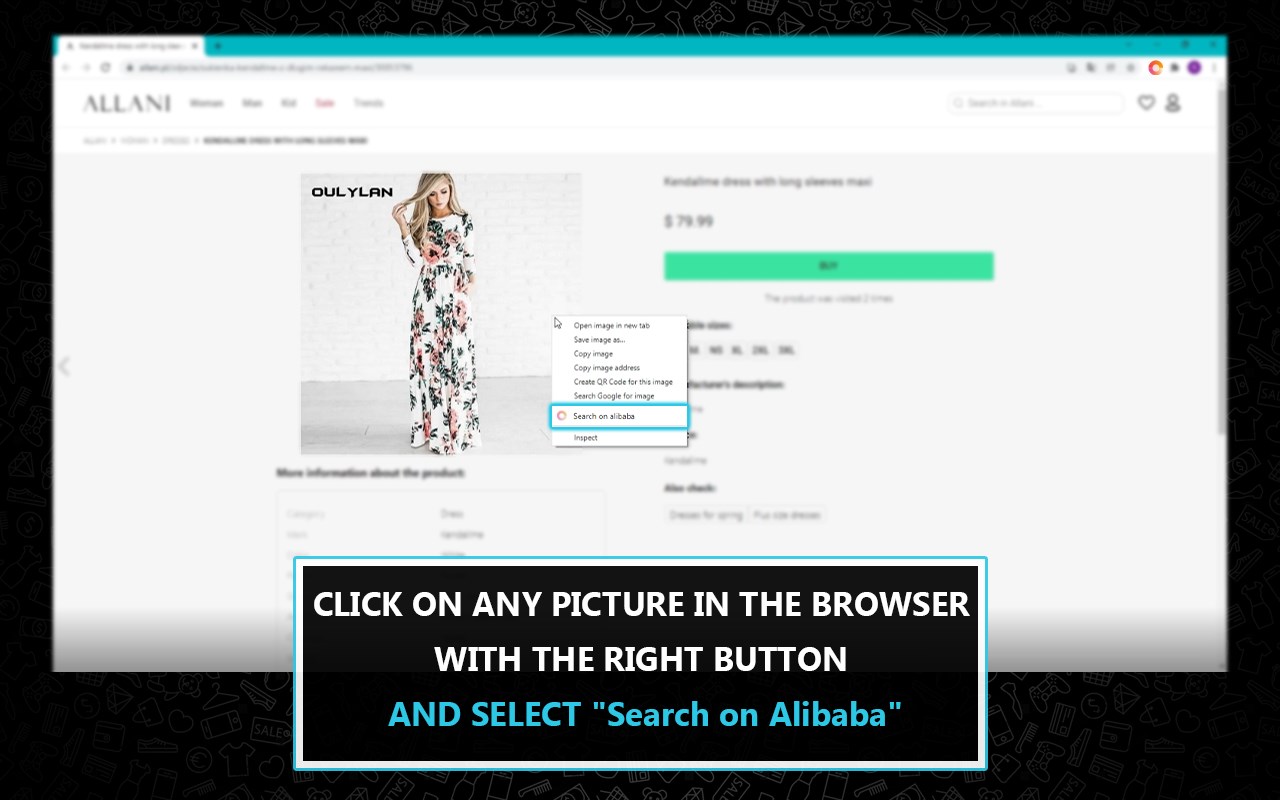 Search by image on Alibaba