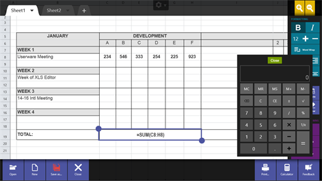 XLS Editor Screenshots 1