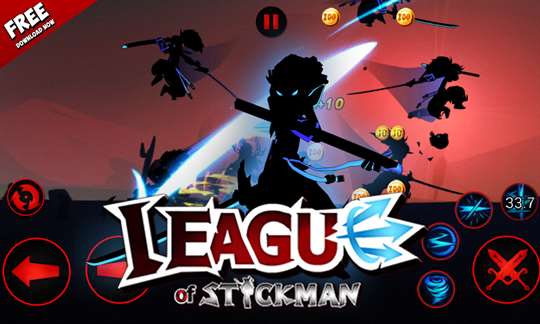 League of Stickman Free - Shadow Ninja screenshot 2