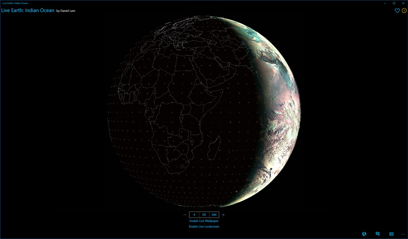 #3. Live Earth: Indian Ocean (Windows) By: Daniel Lam