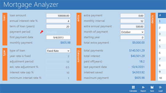 Mortgage Analyzer Pro screenshot 1