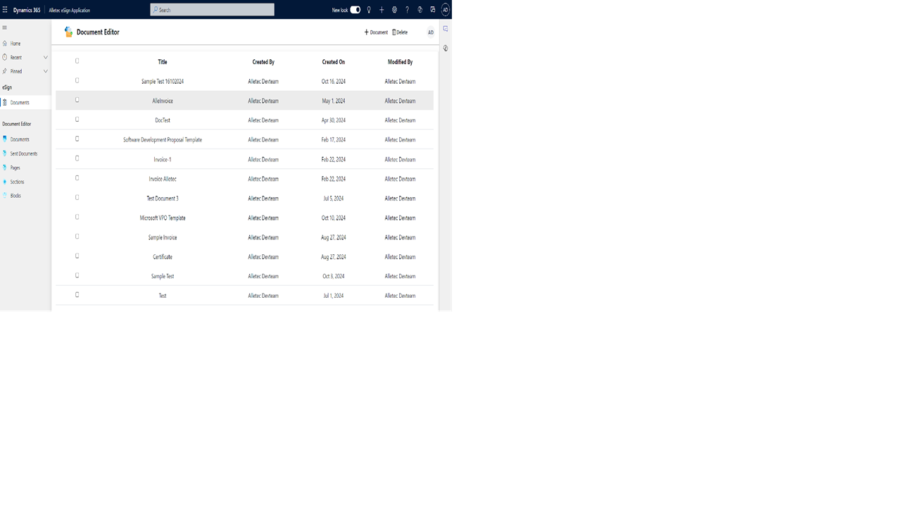 Snapshot 2 of Looking for eSign Application on top of your Dynamics 365 CRM Implementation