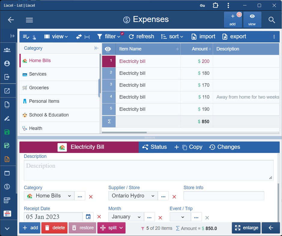 #5. Lixcel (Windows) 由: Claudiu M.