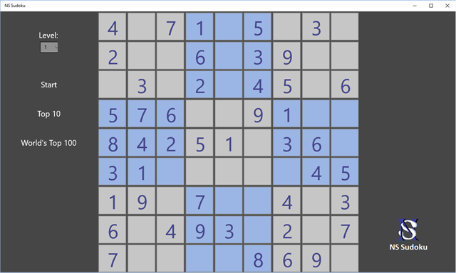 NS Sudoku screenshot 1