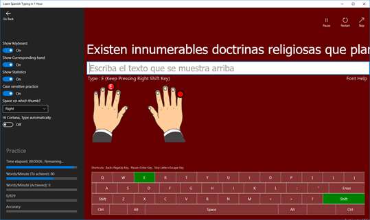 Learn Spanish Typing in 1 Hour (Mecanografía española) screenshot 1